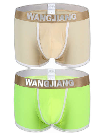 2 Pack Men's U Convex Pouch Trunks With Open Fly