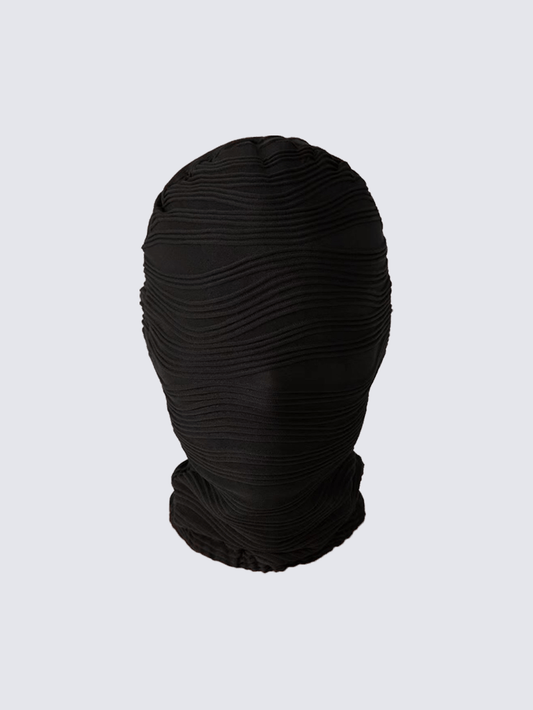 Black Textured Balaclava Mask