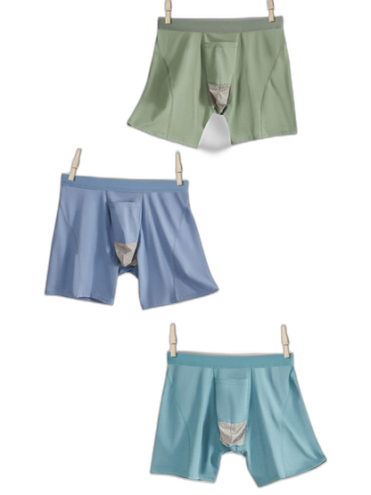 2 Pack Men's Gun Bullet Separation Casual Sports Breathable Cotton Mid-Rise Midway Briefs