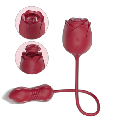 Immortal Flower V - 2-in-1 Clitoral Suction Stimulator with Thrusting Egg Vibrator