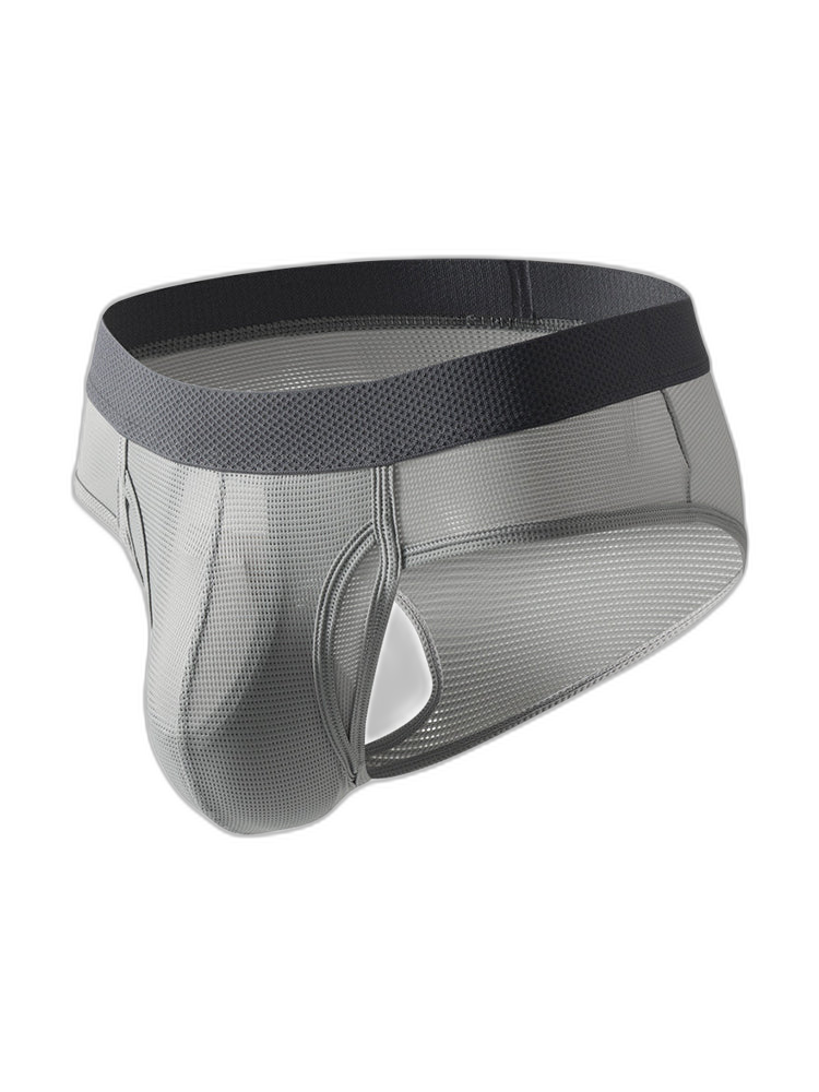 3 Pack Men's Ultra-Soft Breathable Mesh Ice Silk Briefs