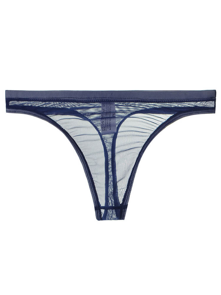 Men's Sexy Ultra-Thin Mesh Transparent Thong