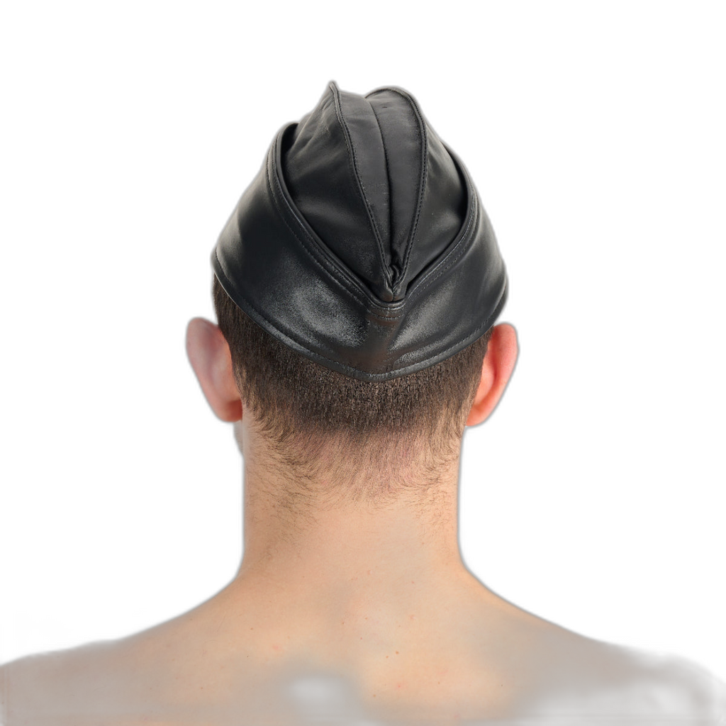 Prowler RED Leather Triangle Cap Black