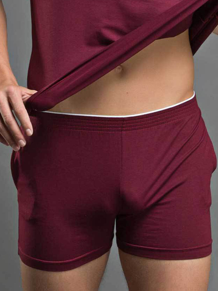 D.M Men's Modal Solid Colour Home Shorts