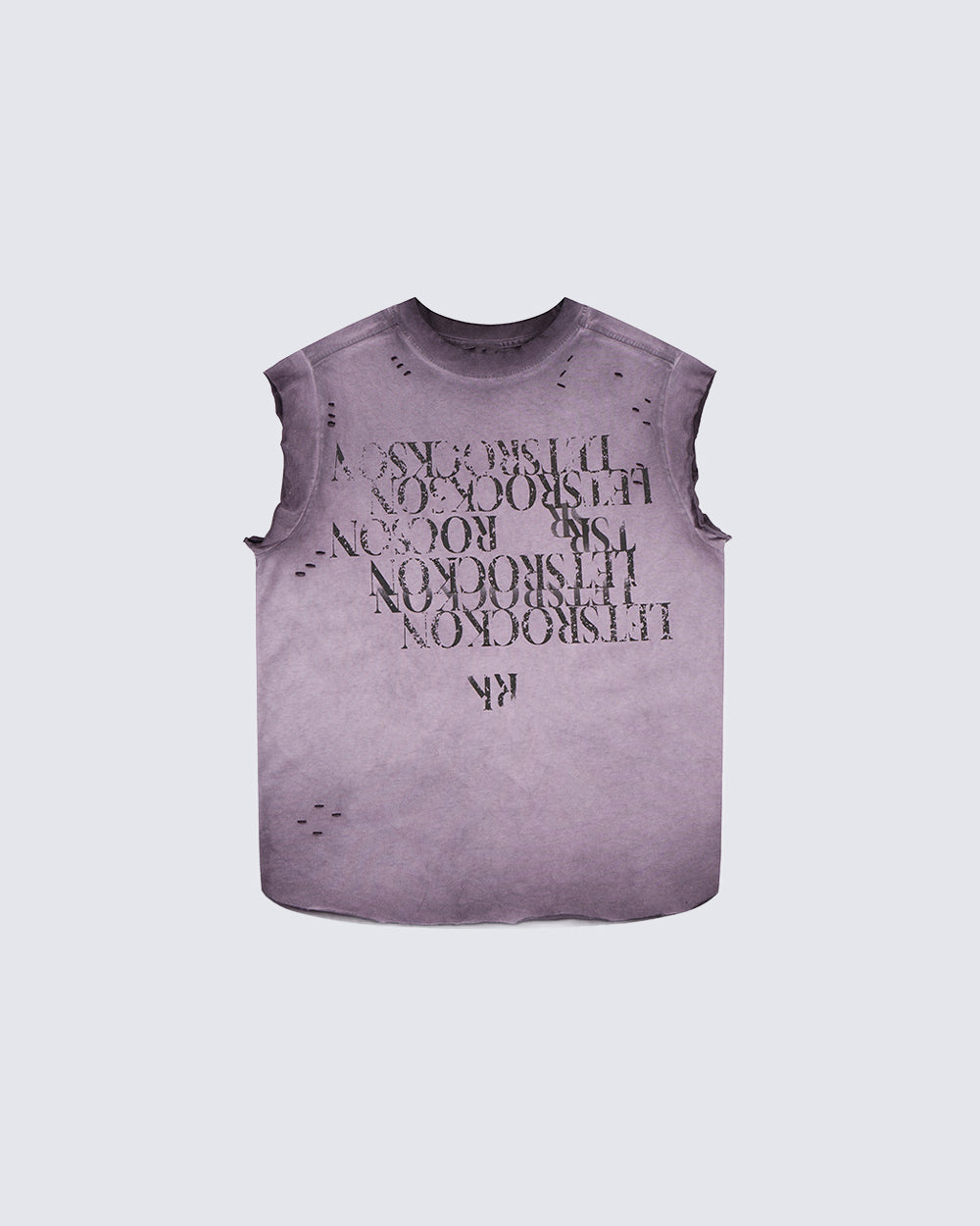 KIIKIO Vintage Washed Raw-Edge Graphic Tee