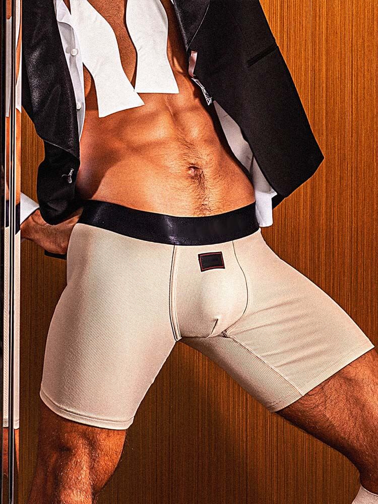 Men's Business Wide Belt Breathable Boxer Briefs
