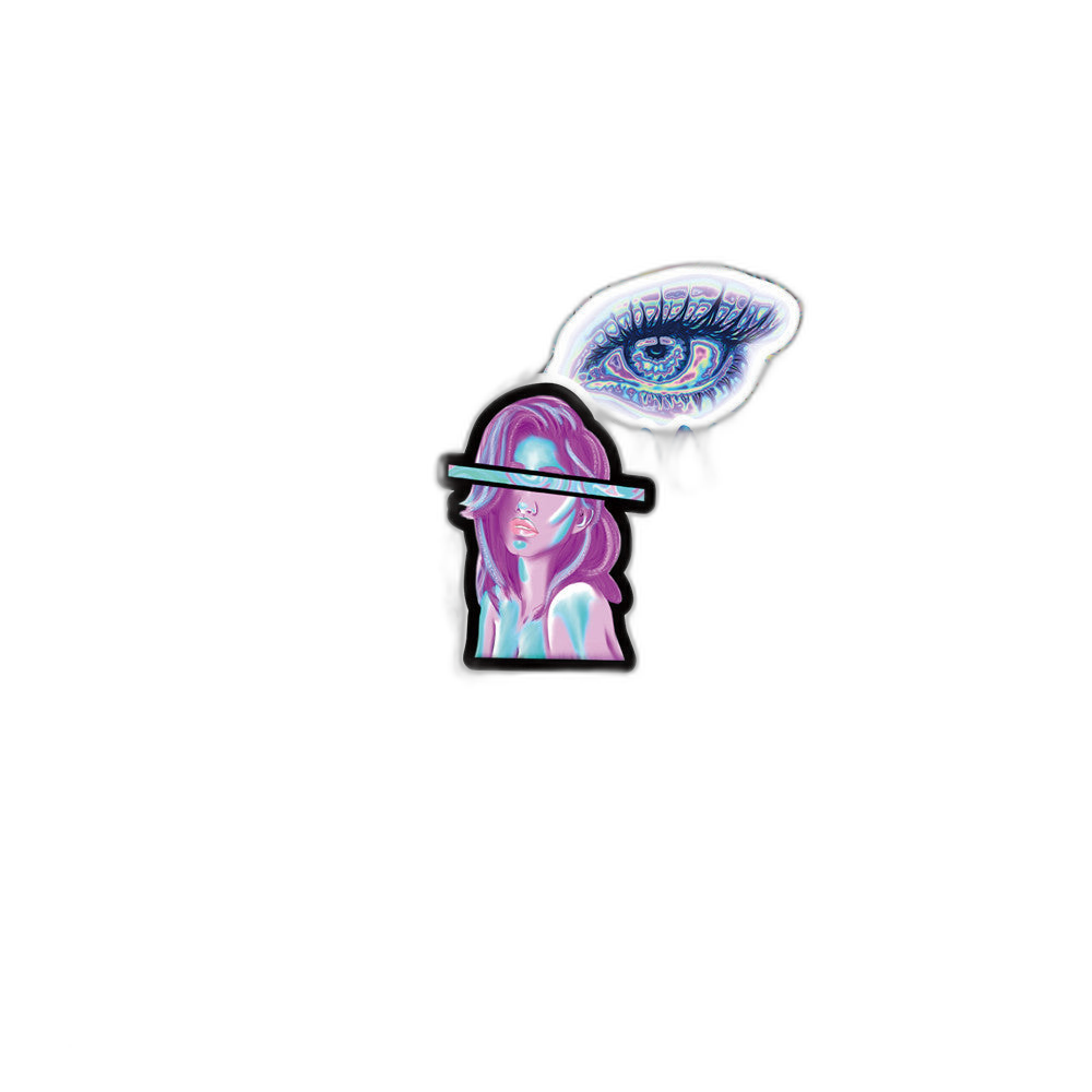 50 Iridescent Stickers