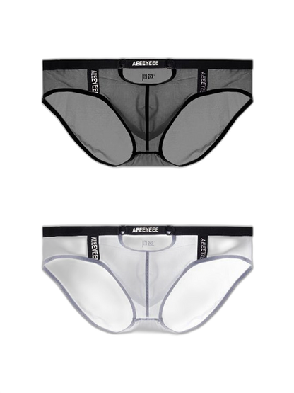 Men's Low Waist Narrow Waist Ice Silk Breathable Convex Pocket Briefs
