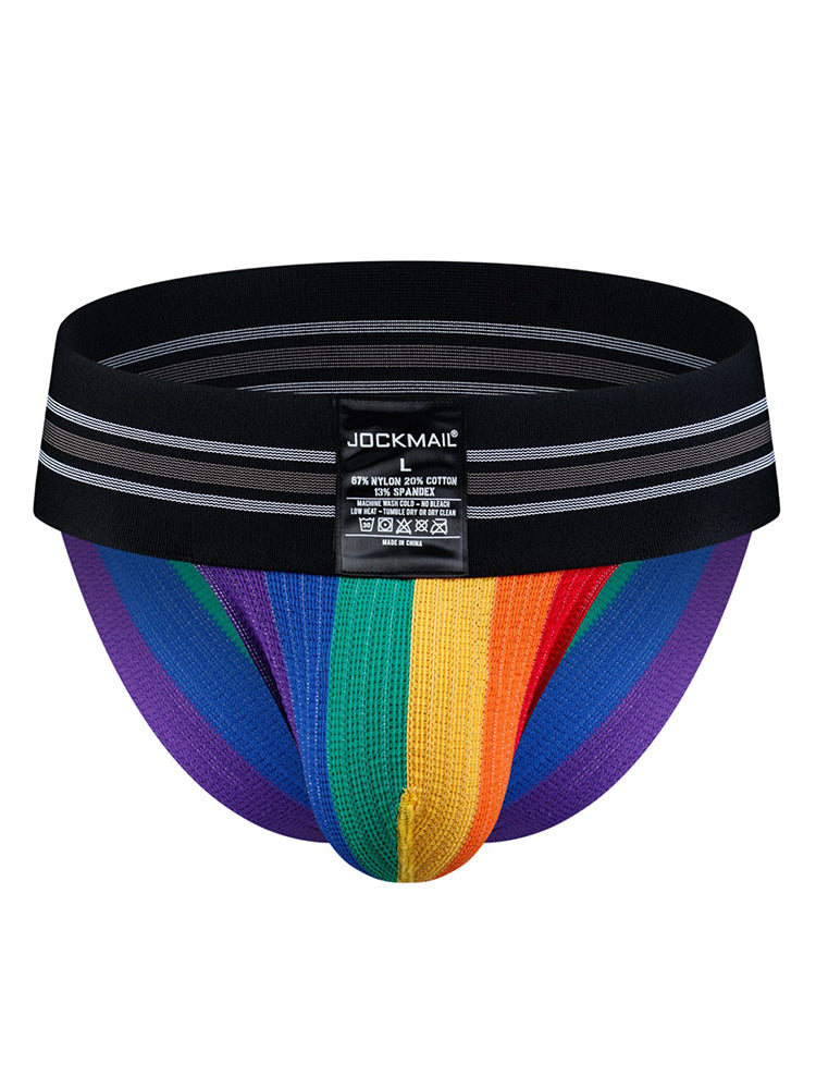 Men's Rainbow Stripes Pride Brief