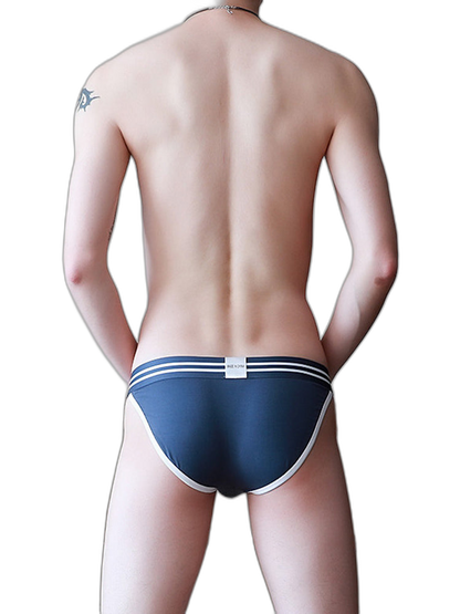 3 Pack Men's High-Cut Sexy Comfortable U-Convex Breathable Briefs