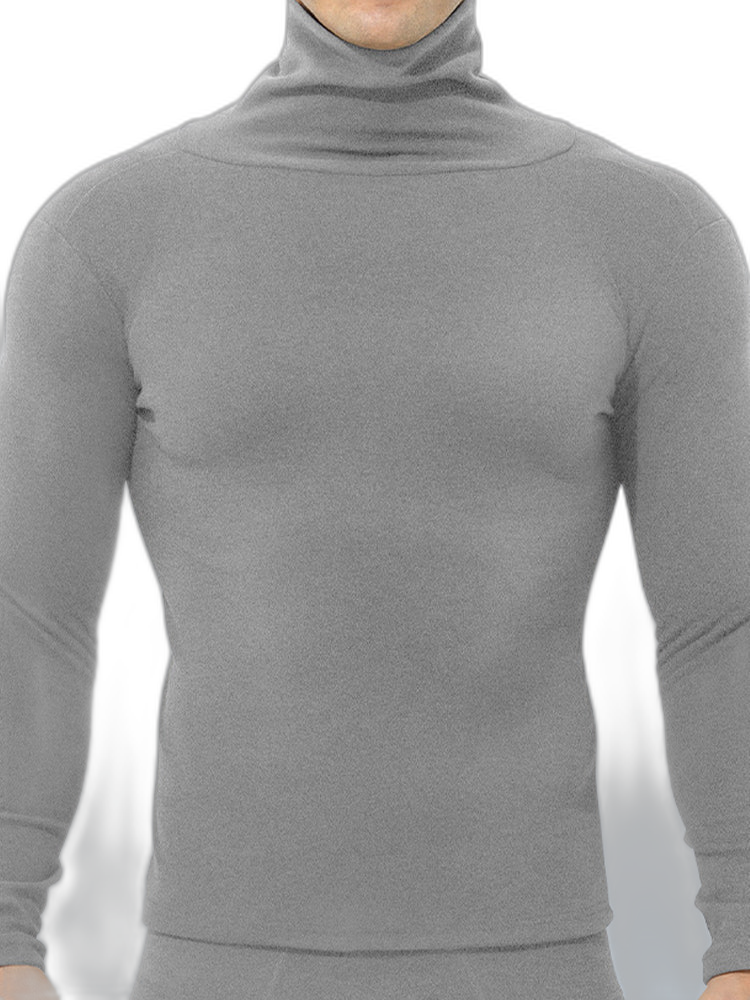 Men's Mid-high Collar Warm Cold-proof Long-sleeved Bottoming Shirt