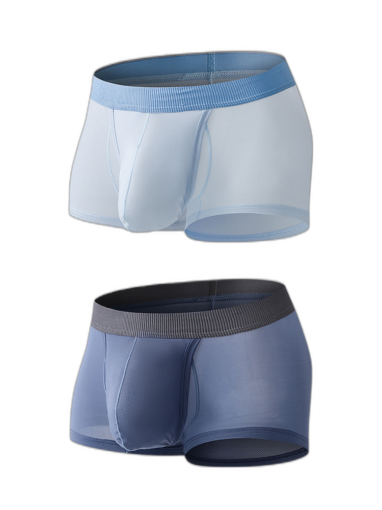 2 Pack Men's Ultra-Thin Trunks with Open Fly