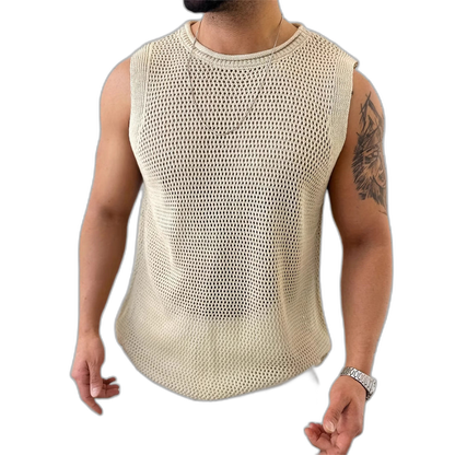 Open-Knit Mesh Tank