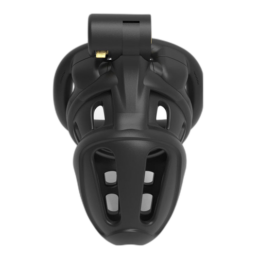 LOCK4D Armoured Bent Ring Chastity Cage