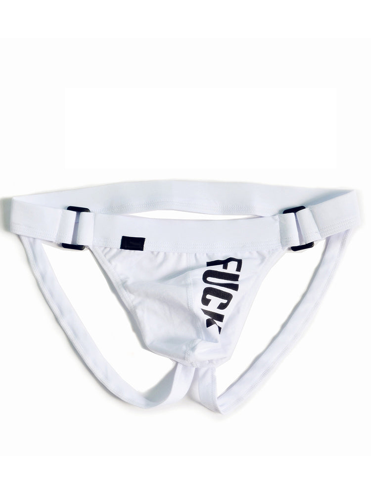 D.M Men's Solid Color Letters Low Waist Sexy Thong