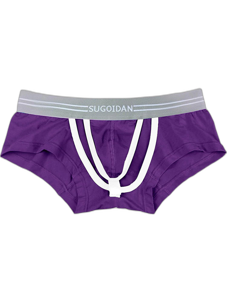 3 Pack Men’s Sexy Cutout Trunks with Lift-up Pouch