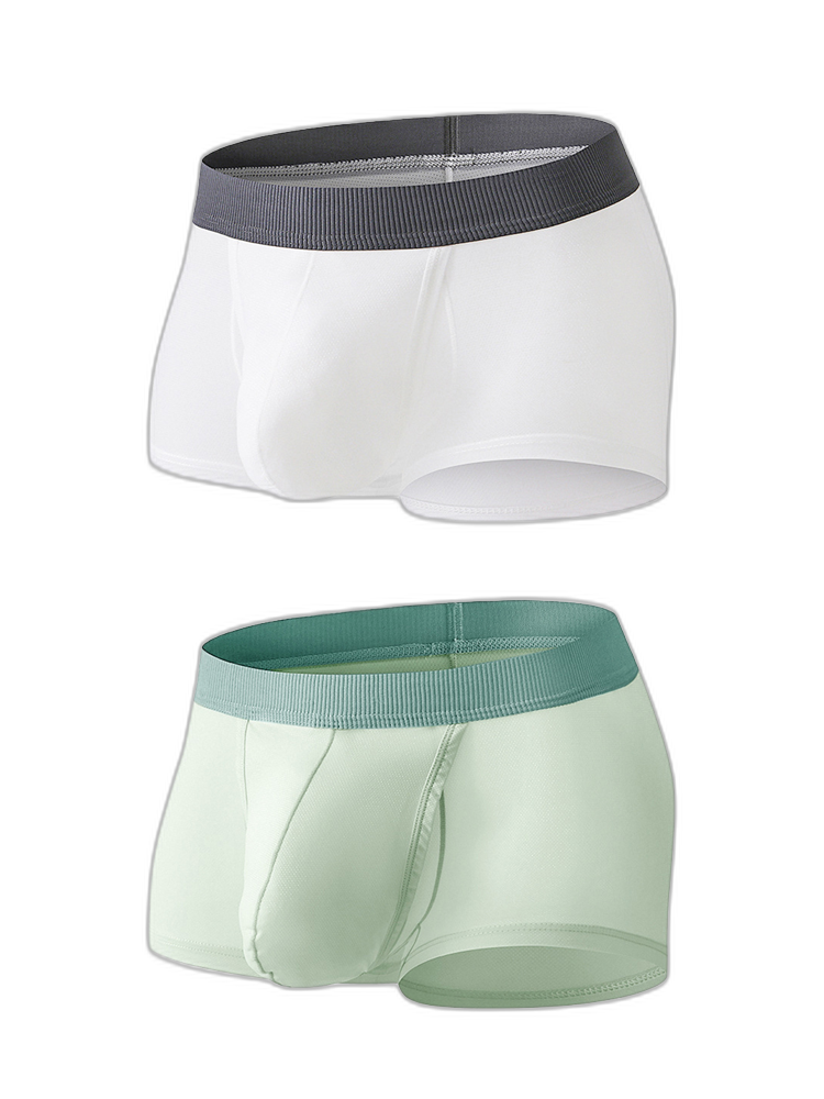 2 Pack Men's Ultra-Thin Trunks with Open Fly