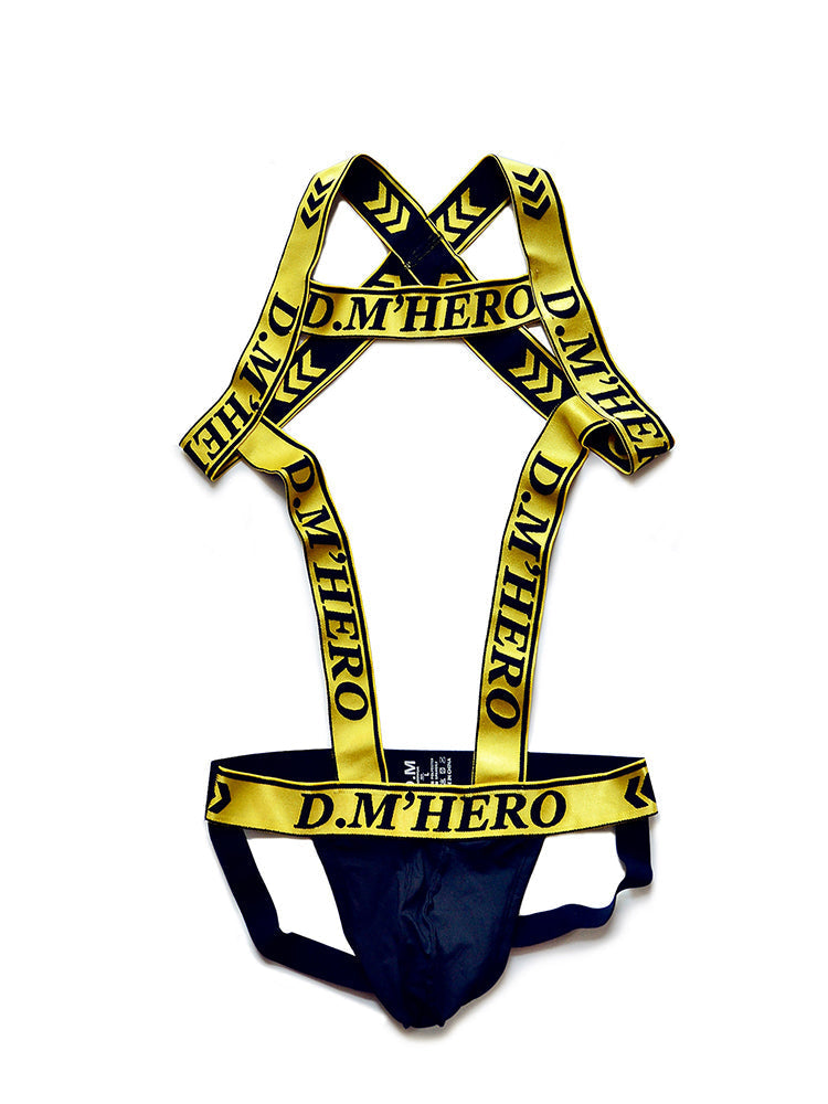 D.M Hero Double Thong Harness Jockstrap - Red