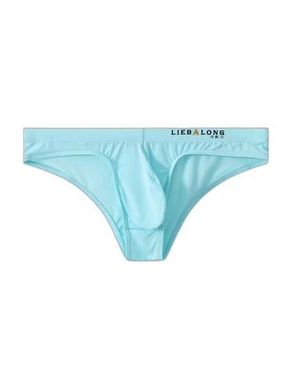 4 Pack Men's Ice Silk Low-Rise Big Pouch Sexy Comfortable Bikini