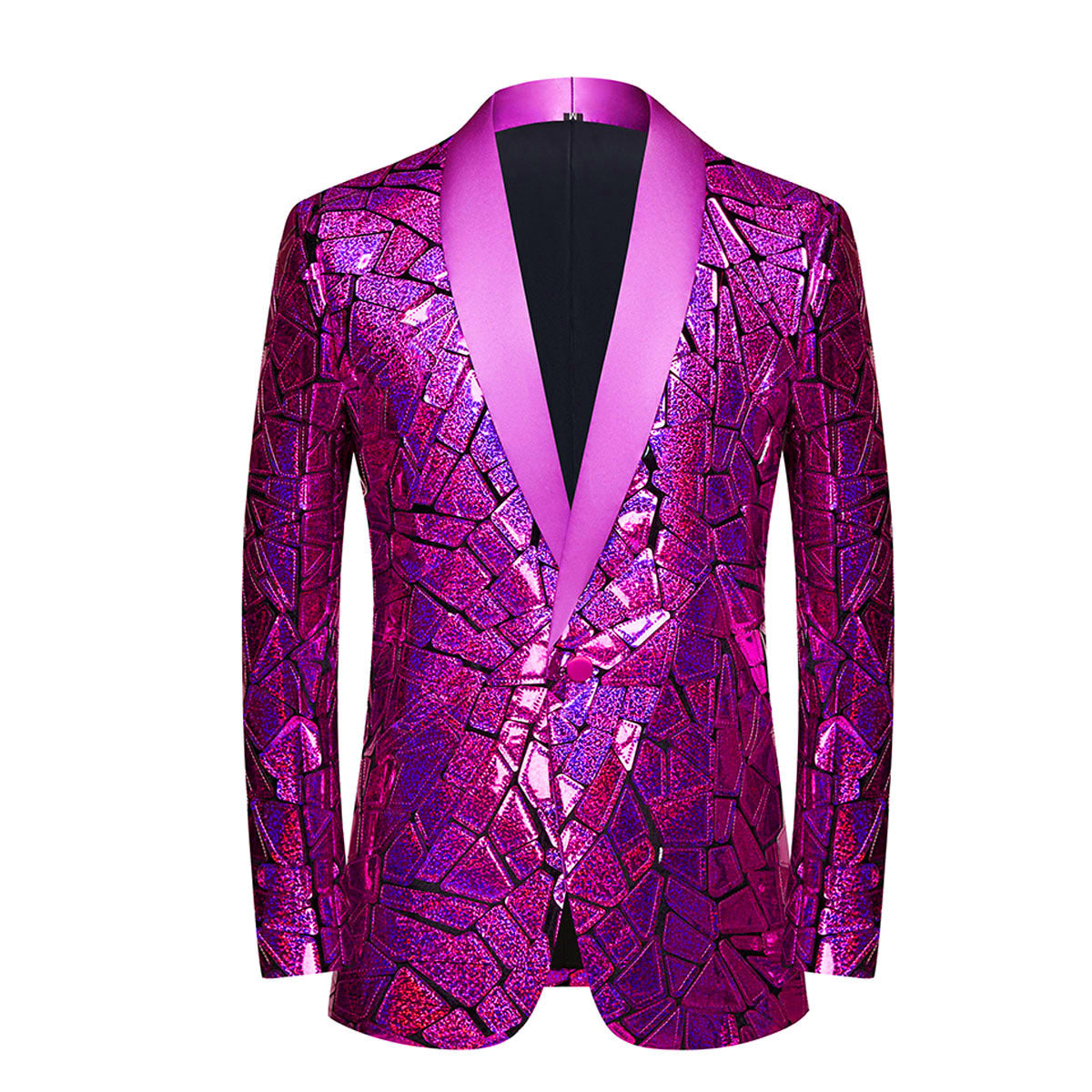 Men's Festival Laser Glitter Sequin Blazer