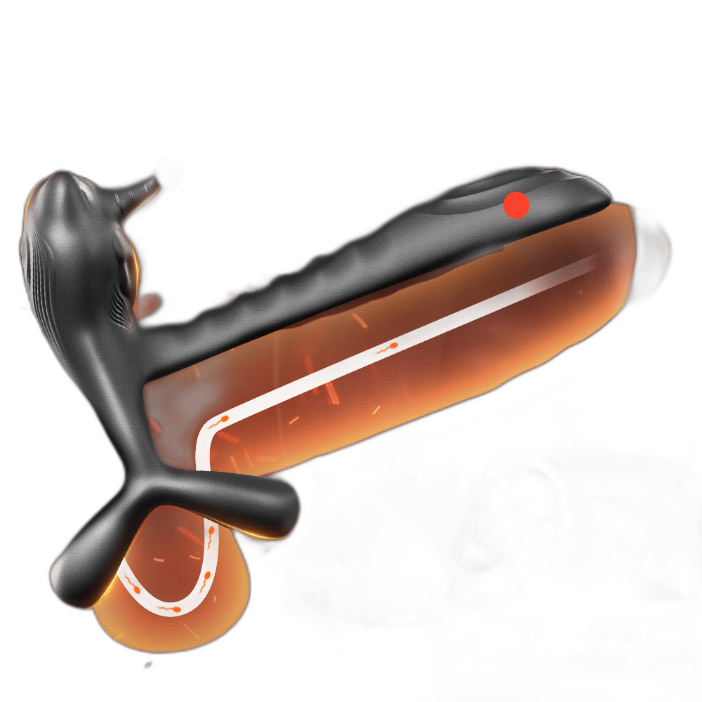 Bull Cock Ring - Vibrating Cock Ring - Double Penetration Cock and Ball Ring
