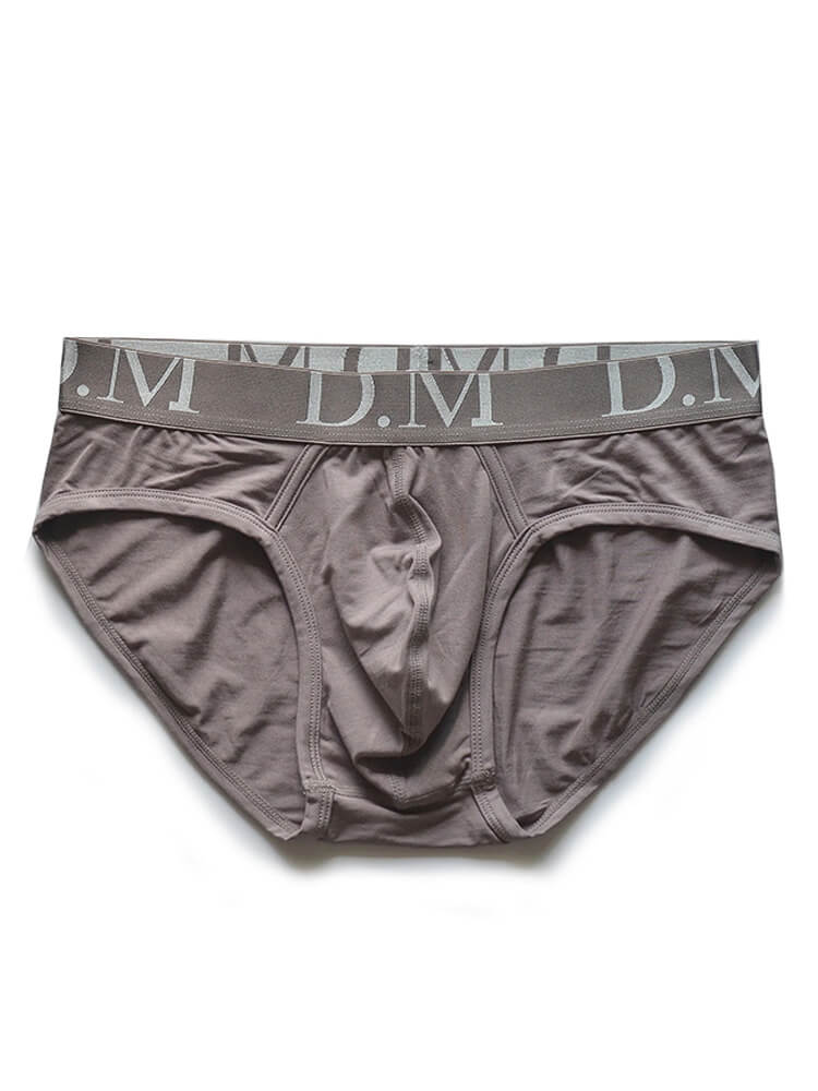 D.M Men's Minimalist Solid-Color Modal Briefs