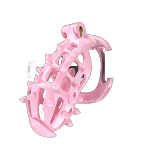 Gorse - Spiked Chastity Cage With Belt and Catheter
