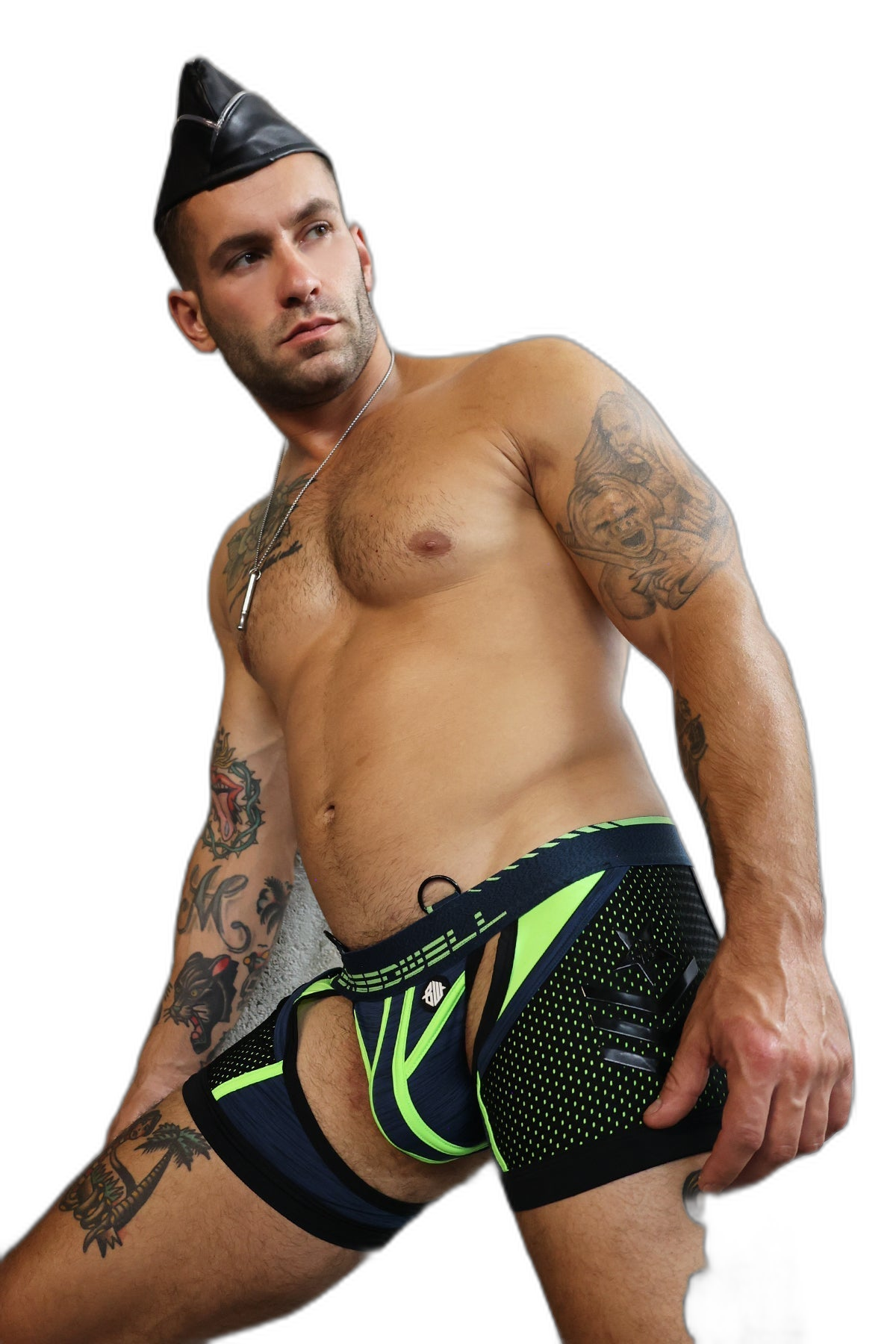 Breedwell Cockpit Chap Jock Neon Green