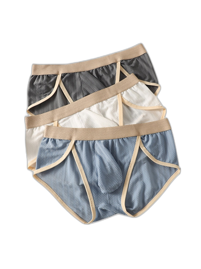 2 Pack Men's Breathable High-Stretch Seamless Comfort Odor-Control Briefs