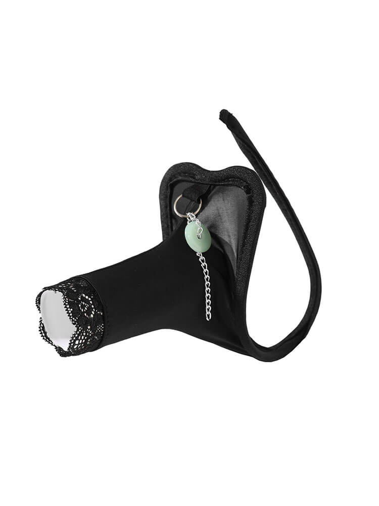 Men's Sexy Sheer Penis-Sleeve C-String