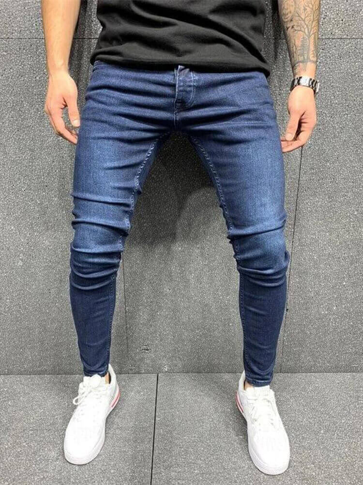 Men's Solid Color Stretch Skinny Fashion Jeans