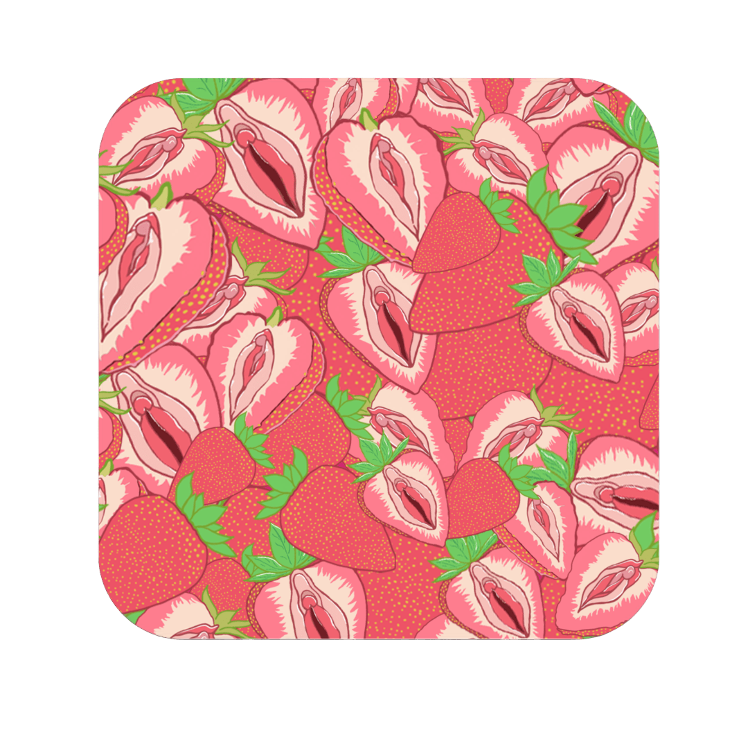 Strawberry Fields (Vulva Pussy Cunt) | Cheeky Coasters