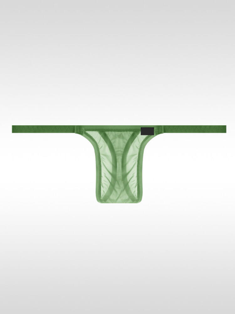 Men's Low-Rise Ultra-Thin Sheer Thong