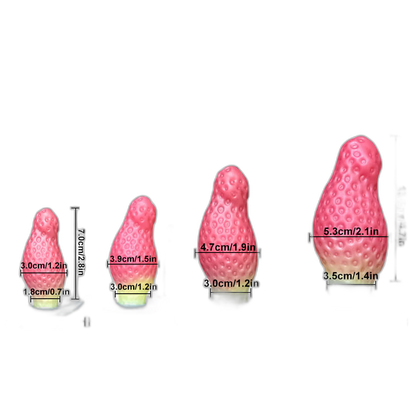 Strawberry - Pink Anal Plug - Cute Silicone Butt Plug