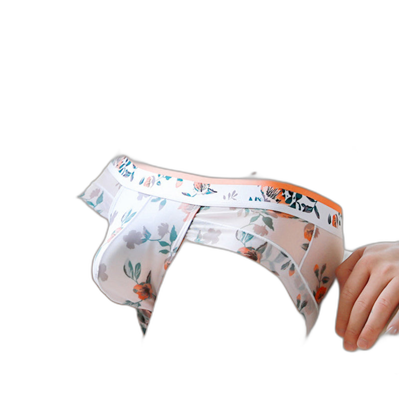 4 Pack Men’s Flower Print Pouch Briefs