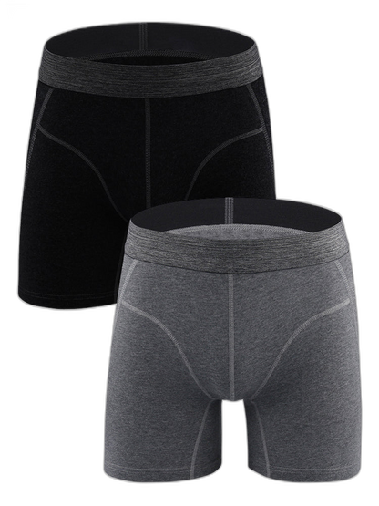 Men's Sport Anti-Chafing Cotton Boxer Briefs