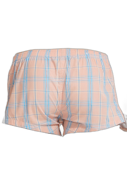 Men’s Vent Classic Plaid Cotton Boxers With Fly