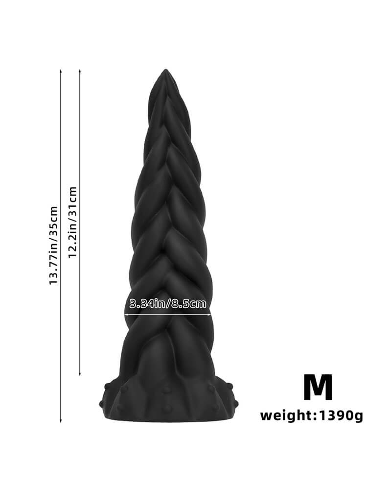 Twisted-Shaped Irregular Silicone Anal Plug