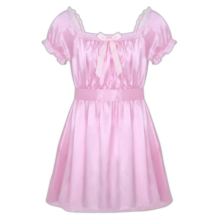 Satin Frilly Pajamas Dress