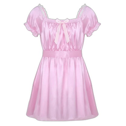 Satin Frilly Pajamas Dress