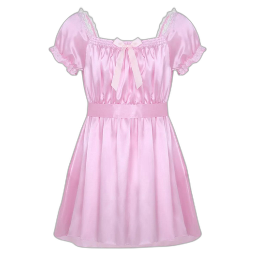 Satin Frilly Pajamas Dress