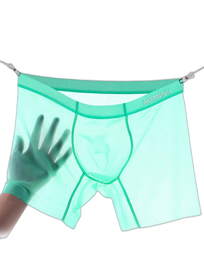 2 Pack Men's Ultra-Thin Breathable Semi-Transparent Pouch Midway Briefs