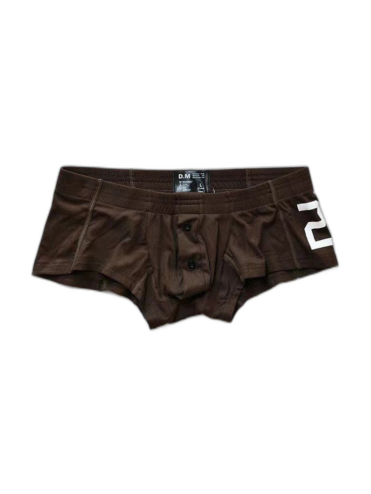 2-pack Men's Solid Color Comfortable Button-down Trunks