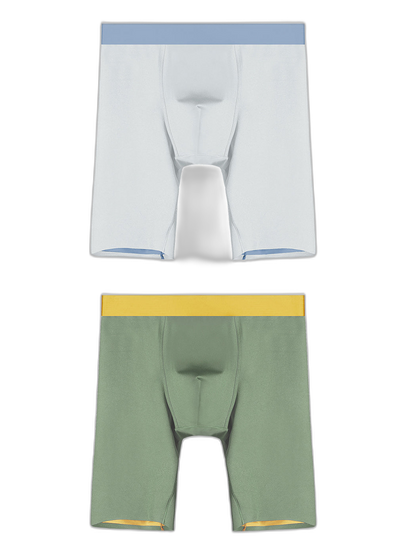 2 Pack Men's Active Flyless Boxer Briefs