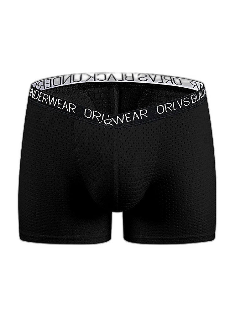 2 Pack Men's Sexy V-shape Waistband Mesh Trunks