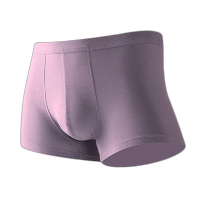 4Pcs Modal Pure Color Thin U Convex Boxer Briefs For Men