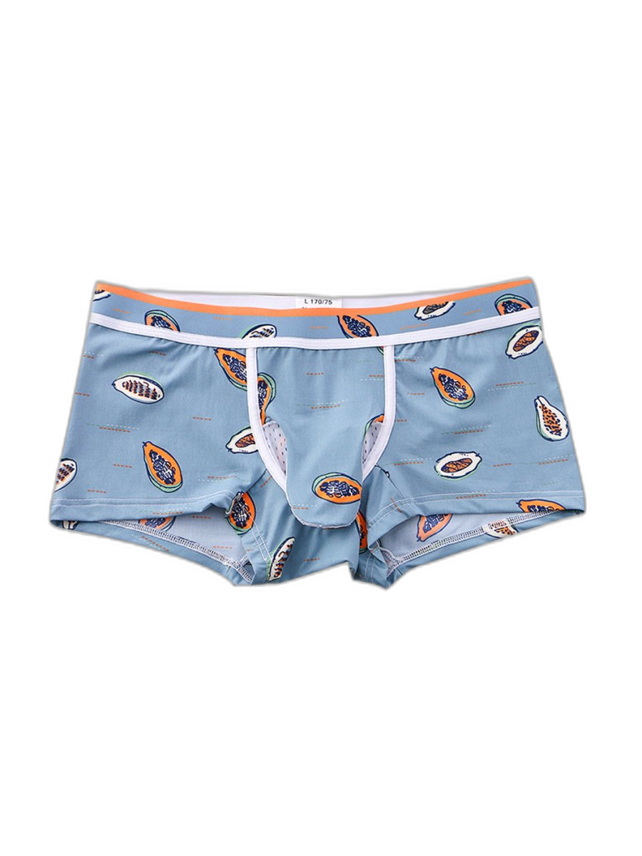 3 Pack Men's Ice Silk Trunks with Separated Pouch Design