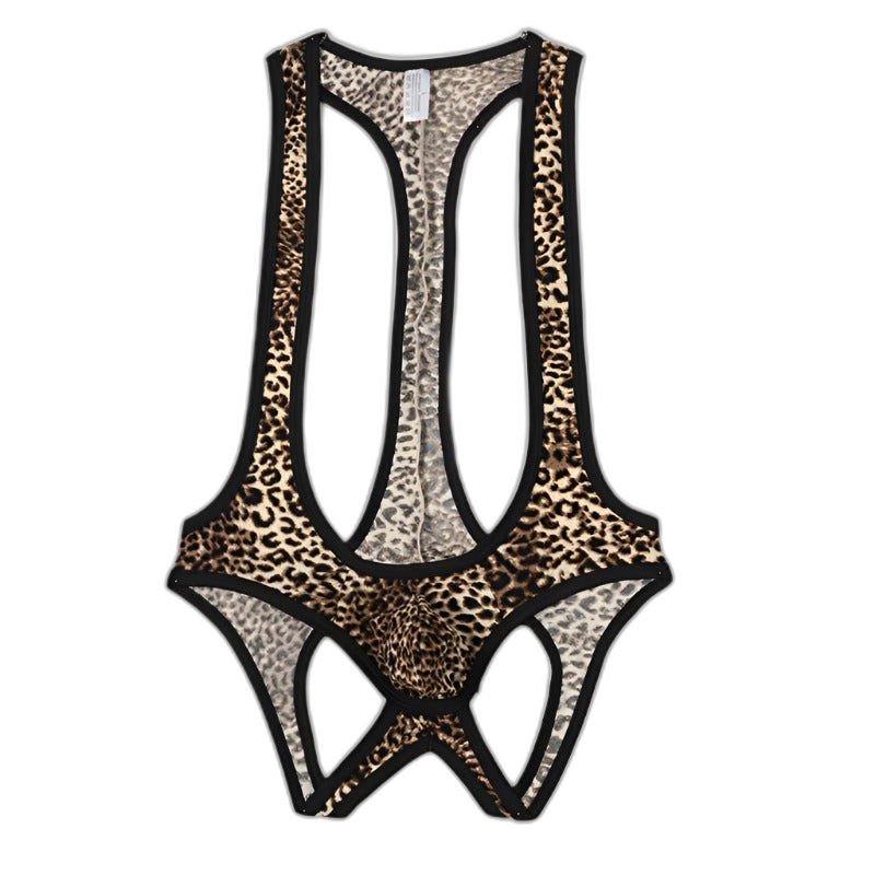 Leopard Print Open-Back Singlet