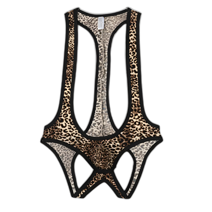 Leopard Print Open-Back Singlet