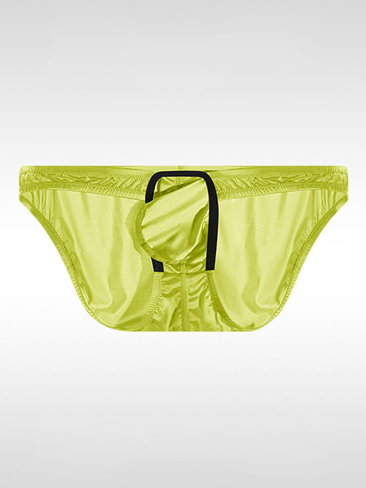 Men's Low-Waist Sexy High-Cut Ice Silk Briefs